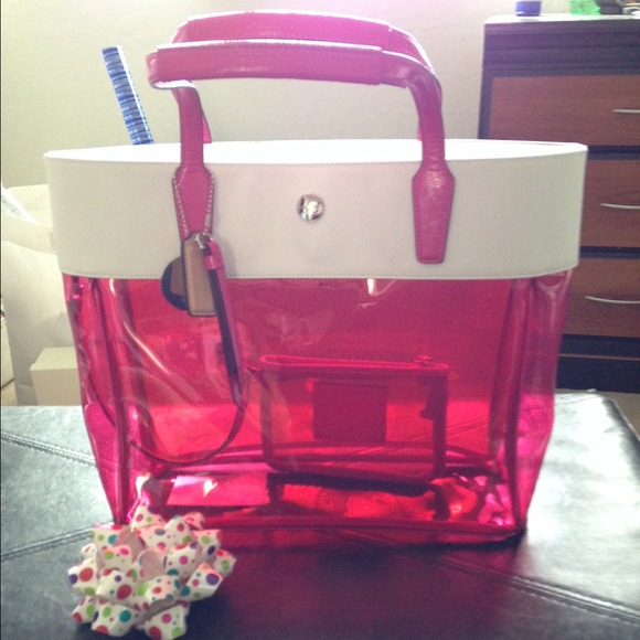 clear coach purse