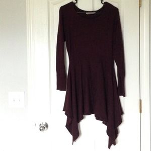 Maroon night-out flow dress