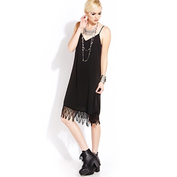 Mysterious Moment Dress F21 S NWT Black 90's