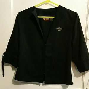 Suede Harley Davidson shirt with ties