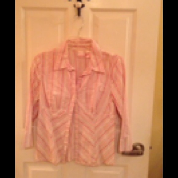 Xhilaration pink striped blouse