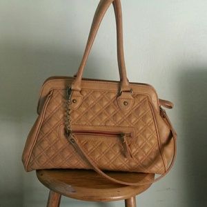 Faux Leather Quilted Handbag Carlos Santana