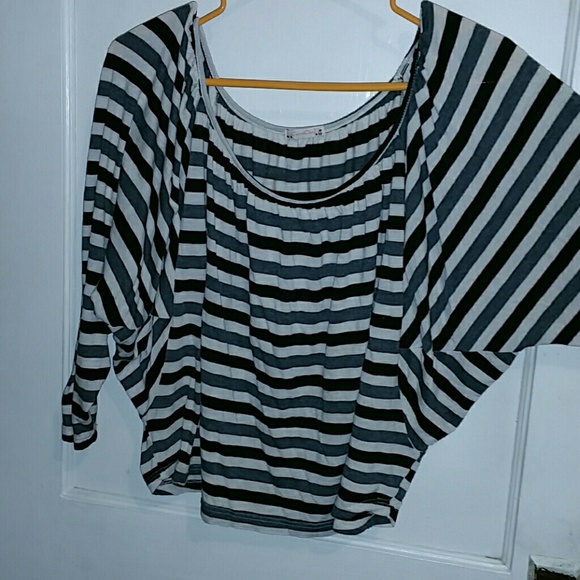 Crop top with bat wing arms