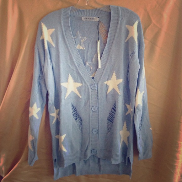 Nasty Gal Rehab blue star cardigan