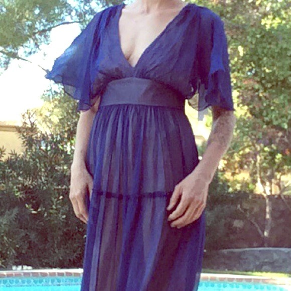 Indigo blue dress twelfth street Cynthia vincent