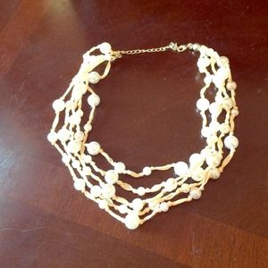 Faux pearl necklace