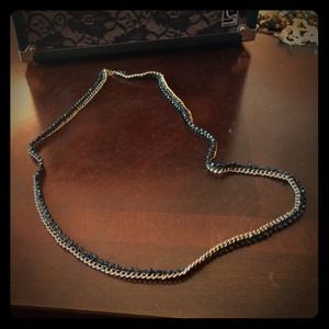 Unique black gold necklace