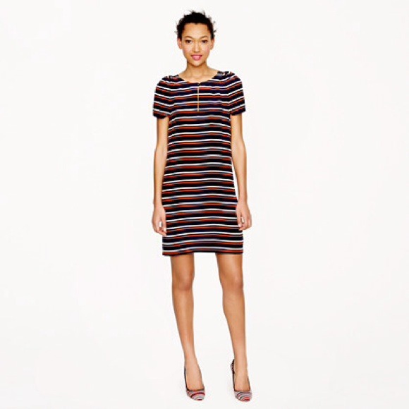 J.Crew striped silk tunic dress