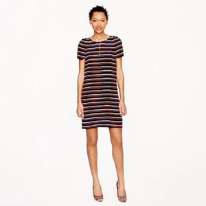 J.Crew striped silk tunic dress