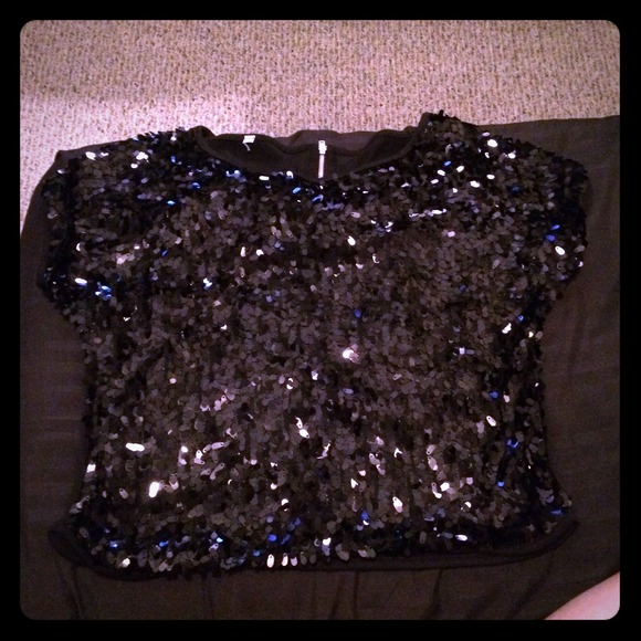 Sequin crop top
