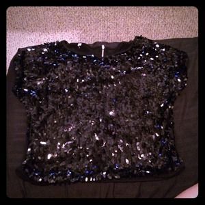 Sequin crop top
