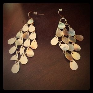 Shimmery dangle earrings