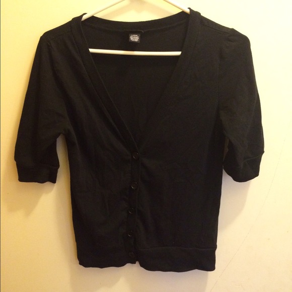 black button up cardigan