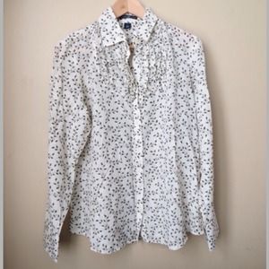 GAP silk ruffle shirt