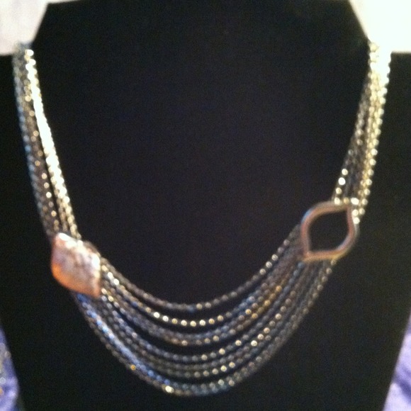 Multi chain necklace and earrings