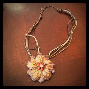 Purple jeweled necklace -adjustable