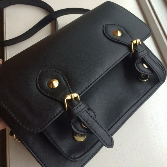 Black and Gold Crossbody Bag