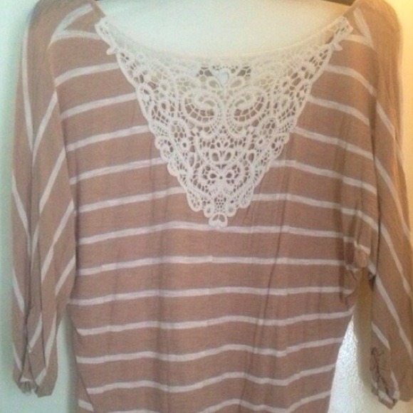 LC Lauren Conrad Tops - SOLD 💸 LC Lauren Conrad Embellished Striped Dolman Top
