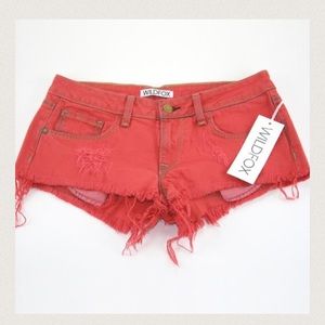 Wildfox colored booty shorts✨ WOT distressed