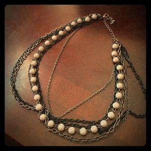 Black gray necklace -adjustable. From express