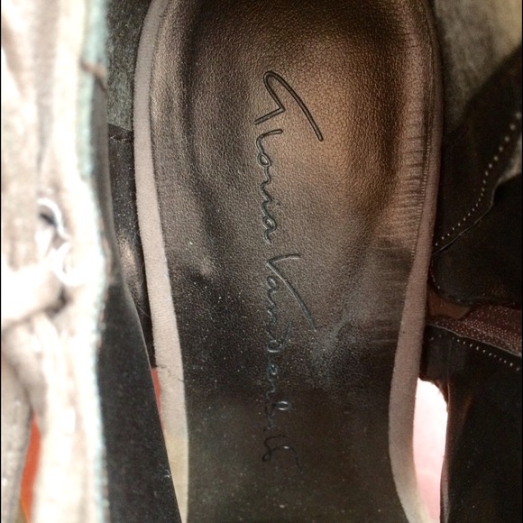 Sexy Taupe Suede Peep Toe Heels - Picture 2 of 5