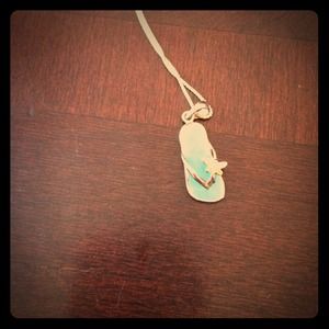 Blue sandal necklace