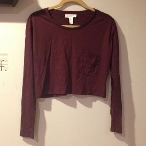 Burgundy crop top