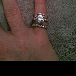 No trades. Brand new rhodium CZ ring