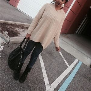 Oversized Tan Sweater