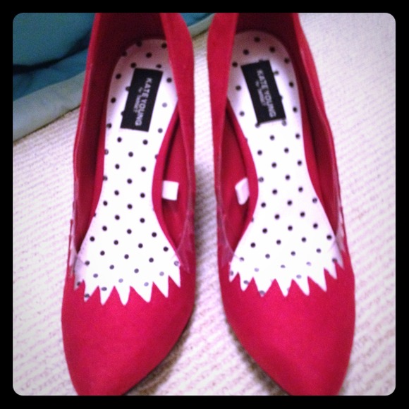 Kate Young For Target Red Suede Pumps