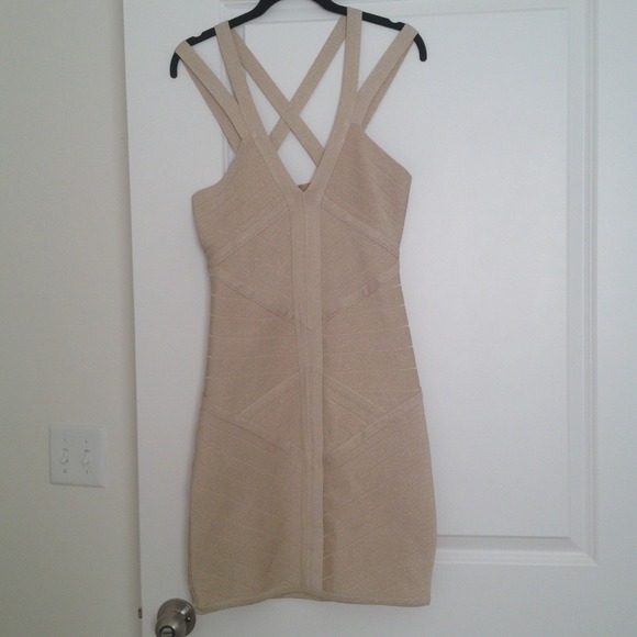 Gold Bebe dress
