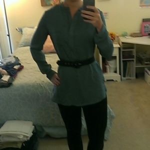 Teal tunic long sleeved top