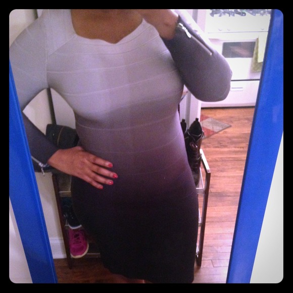 NWT Black/Grey ombré bandage dress