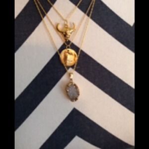 New Gold Buffalo Head Necklace