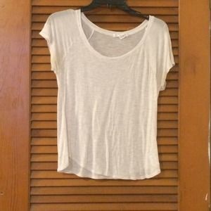 Flowy white scoop neck shirt