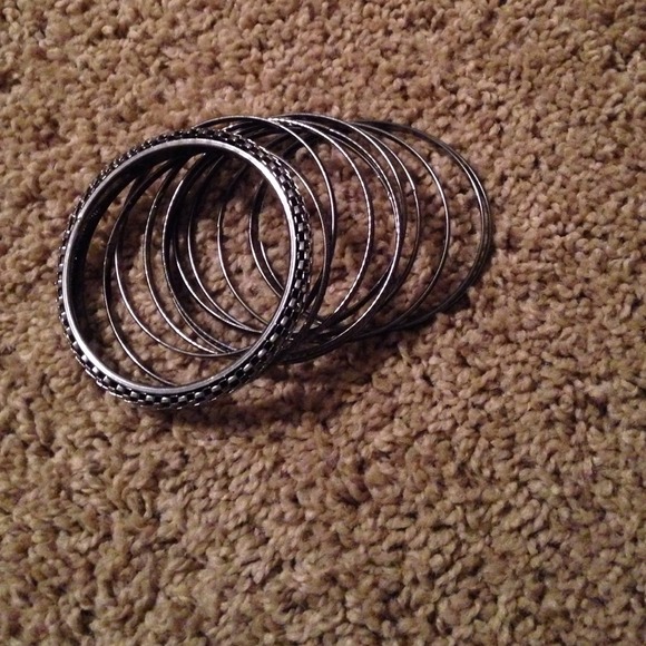 Black & silver bracelets