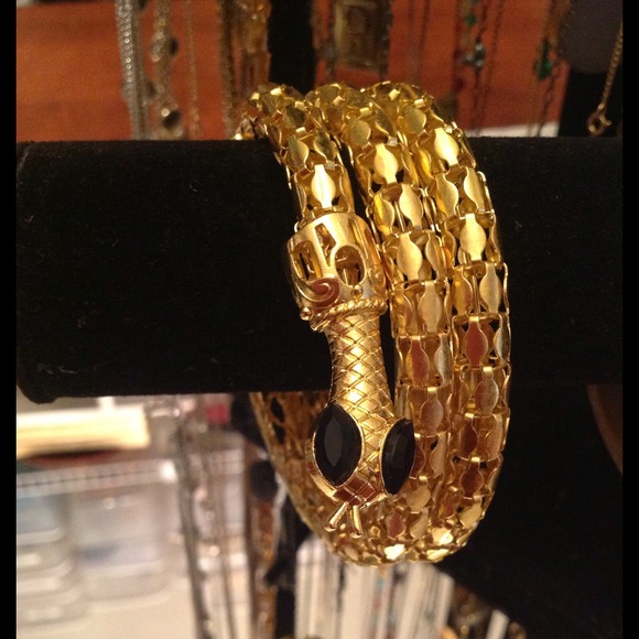 Fork Tongued Snake Gold-tone Bracelet BUNDLED! - Picture 3 of 3