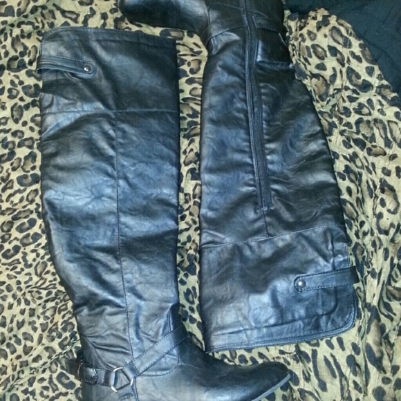 Knee high black boots