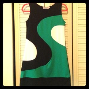 Retro green sheath dress