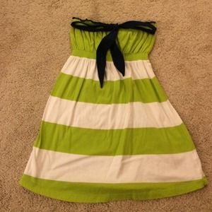 Strapless/ halter striped top
