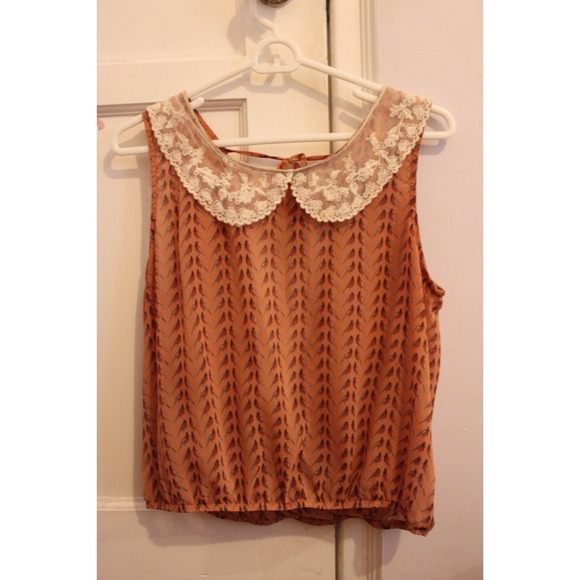 Collared open back tank