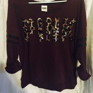 Victoria's Secret PINK Long sleeve bling T shirt