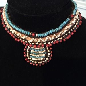 Unique Handmade 13" American Indian beaded Choker