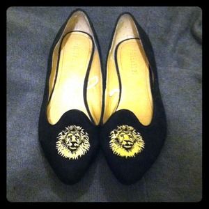 Forever 21 Suede Gold Lion Flats