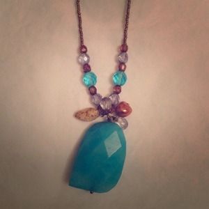 Turquoise and brown necklace