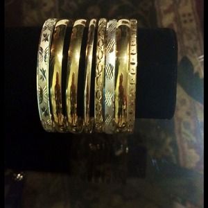 Taxco SMALL Silver & Gold Bracelets / Bangles
