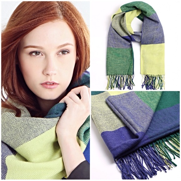 👚Plaid Fringe Scarf Super War&Soft in 3 colorways - Picture 3 of 4