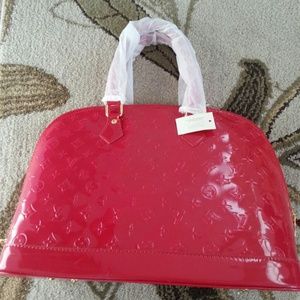 High quality red handbag.