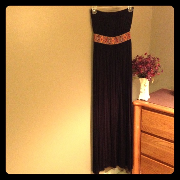 Black summer maxi dress