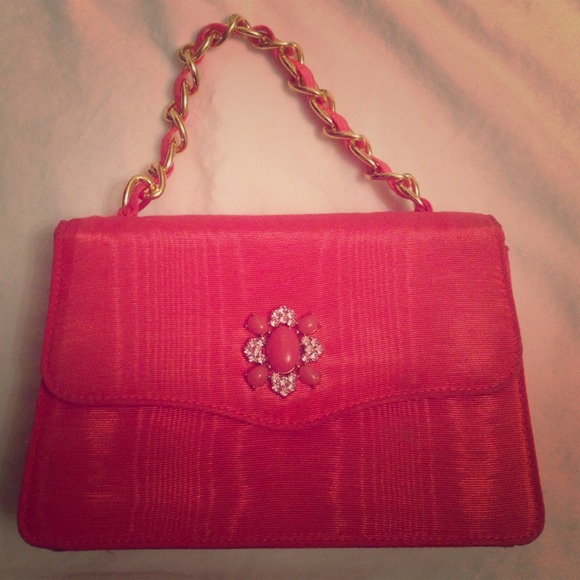 Banana republic salmon dressy bag